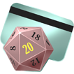 A credit card and a d20